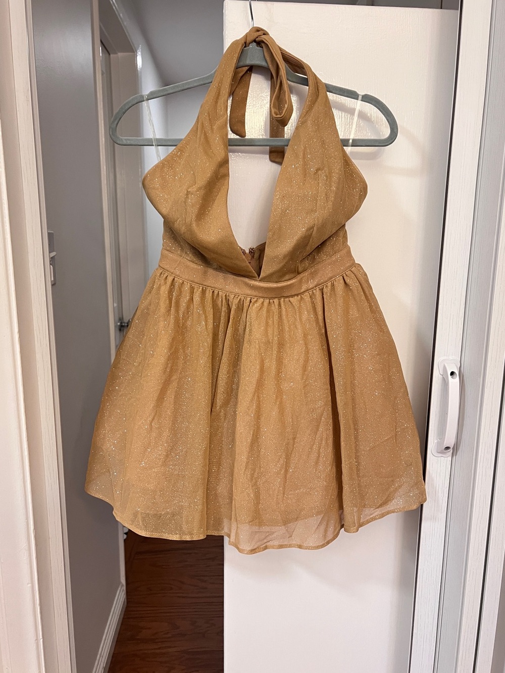 BABY BOO PIPPA MINI DRESS, L, GOLD SPARKLE - Picture 4 of 10